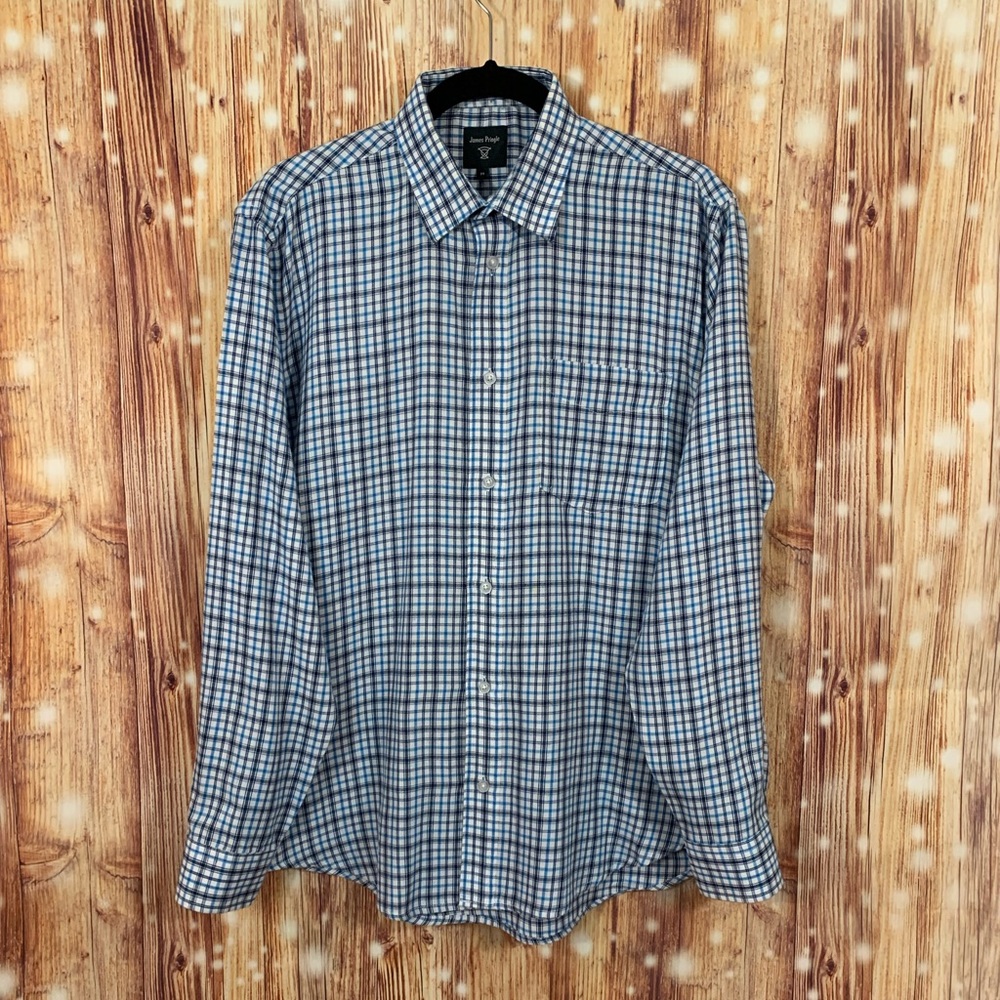 James Pringle Button Down Shirt Size Medium Plaid